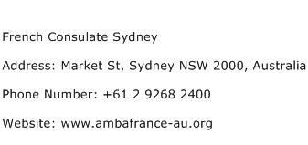 French Consulate Sydney Address Contact Number