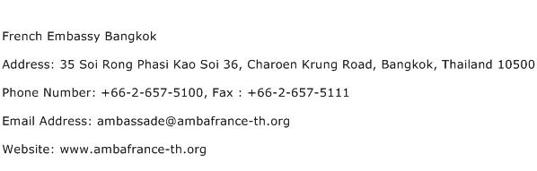 French Embassy Bangkok Address Contact Number