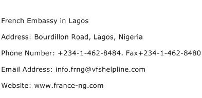 French Embassy in Lagos Address Contact Number