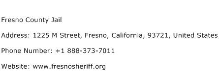 Fresno County Jail Address Contact Number