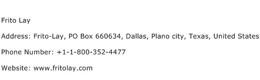 Frito Lay Address Contact Number