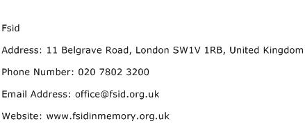 Fsid Address Contact Number