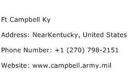 Ft Campbell Ky Address Contact Number