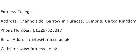 Furness College Address Contact Number