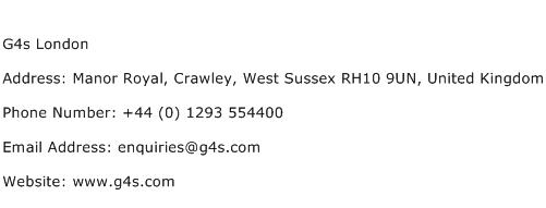 G4s London Address Contact Number
