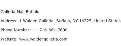 Galleria Mall Buffalo Address Contact Number