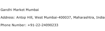 Gandhi Market Mumbai Address Contact Number