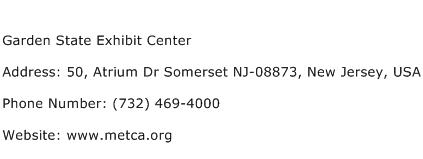 Garden State Exhibit Center Address Contact Number