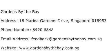 Gardens By the Bay Address Contact Number