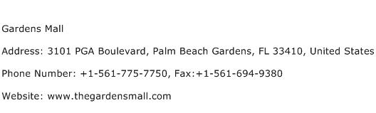 Gardens Mall Address Contact Number