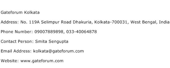 Gateforum Kolkata Address Contact Number