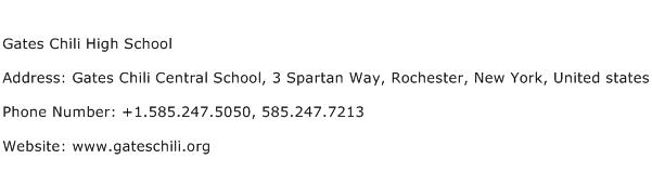 Gates Chili High School Address Contact Number