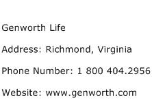 Genworth Life Address Contact Number