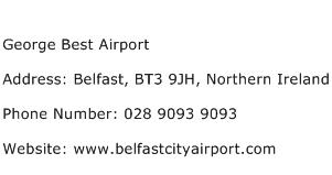 George Best Airport Address Contact Number