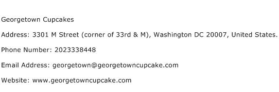 Georgetown Cupcakes Address Contact Number