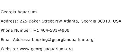 Georgia Aquarium Address Contact Number