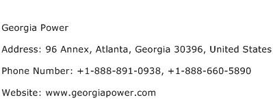 Georgia Power Address Contact Number