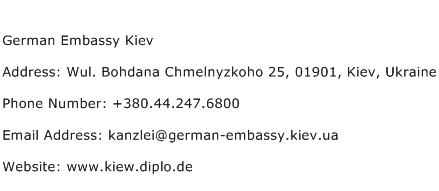 German Embassy Kiev Address Contact Number
