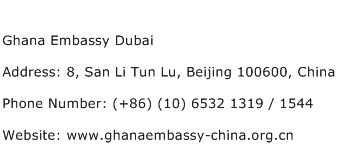 Ghana Embassy Dubai Address Contact Number