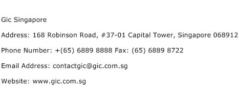 Gic Singapore Address Contact Number