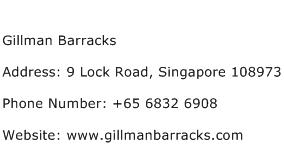 Gillman Barracks Address Contact Number