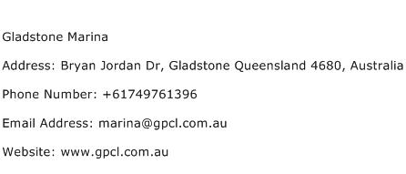 Gladstone Marina Address Contact Number