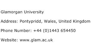 Glamorgan University Address Contact Number