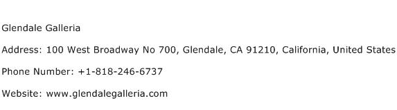 Glendale Galleria Address Contact Number