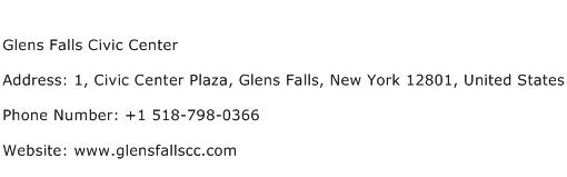 Glens Falls Civic Center Address Contact Number