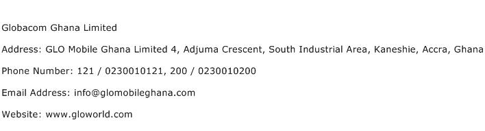 Globacom Ghana Limited Address Contact Number