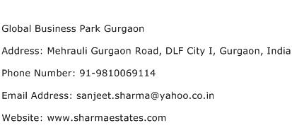 Global Business Park Gurgaon Address Contact Number