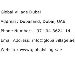 Global Village Dubai Address Contact Number