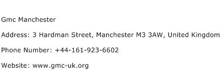 Gmc Manchester Address Contact Number