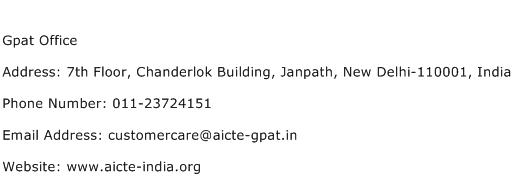 Gpat Office Address Contact Number