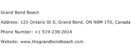 Grand Bend Beach Address Contact Number