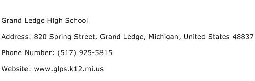 Grand Ledge High School Address Contact Number