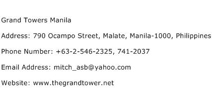 Grand Towers Manila Address Contact Number