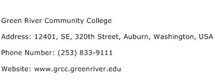 Green River Community College Address Contact Number