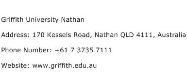 Griffith University Nathan Address Contact Number