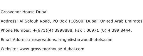 Grosvenor House Dubai Address Contact Number
