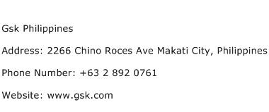 Gsk Philippines Address Contact Number