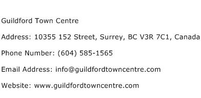 Guildford Town Centre Address Contact Number