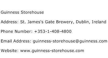 Guinness Storehouse Address Contact Number