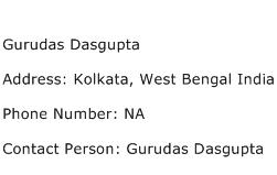 Gurudas Dasgupta Address Contact Number