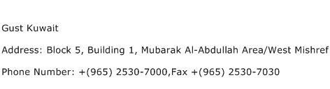 Gust Kuwait Address Contact Number