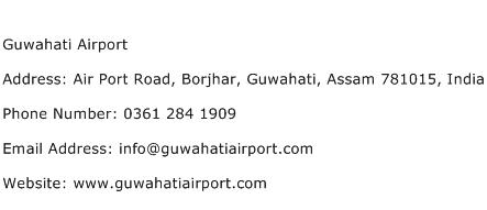 Guwahati Airport Address Contact Number