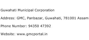 Guwahati Municipal Corporation Address Contact Number