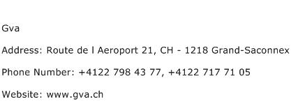 Gva Address Contact Number