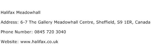 Halifax Meadowhall Address Contact Number