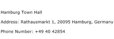 Hamburg Town Hall Address Contact Number